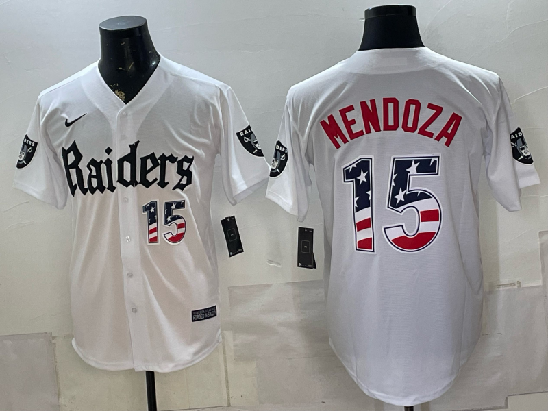 Men 2026 Oakland Raiders #15 Mendoza white Nike Limited NFL Jersey0715006